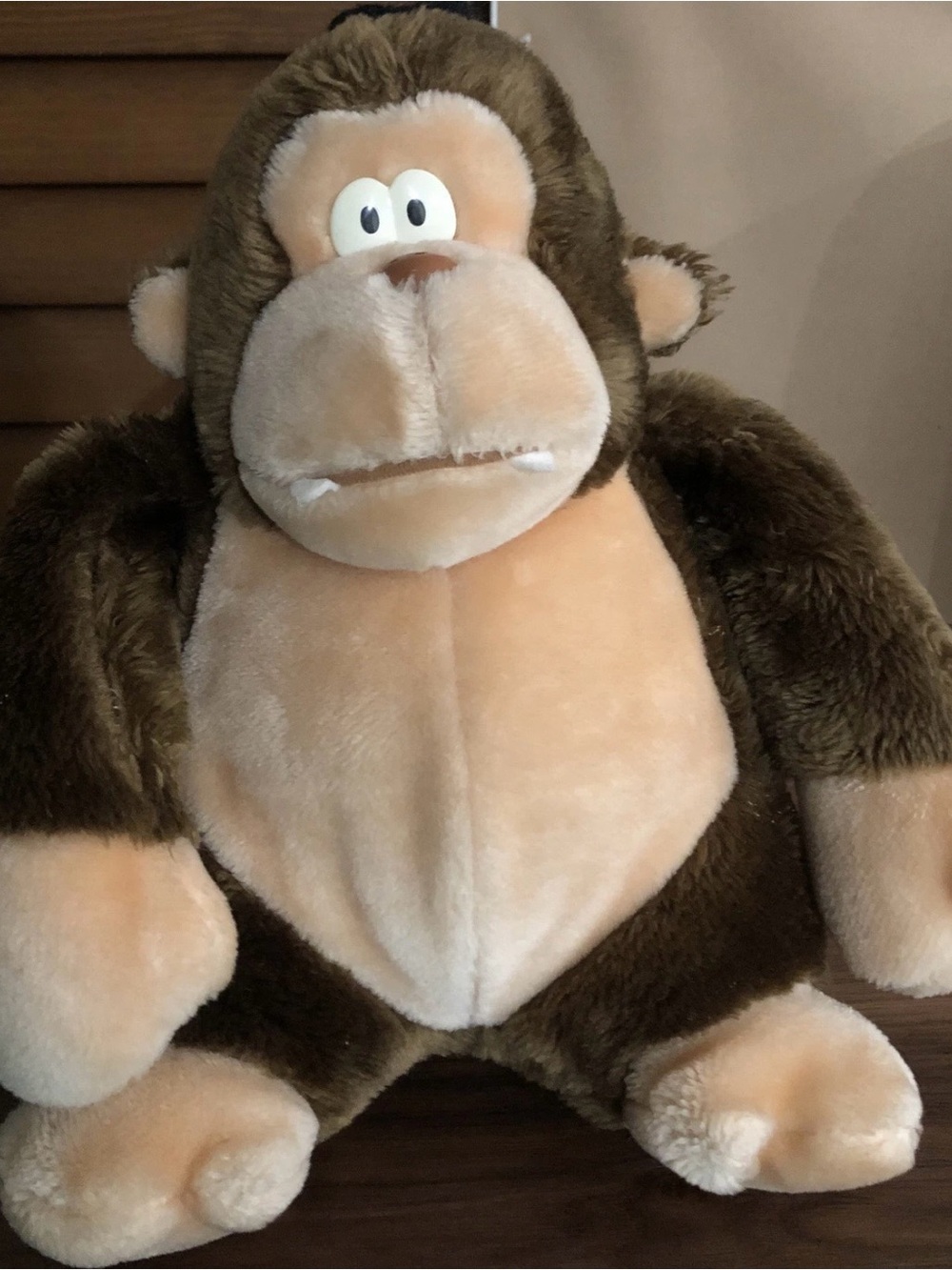 Vintage RARE 1987 Fundamental Too Squeezems Stuffed Animal Plush Gorilla Monkey